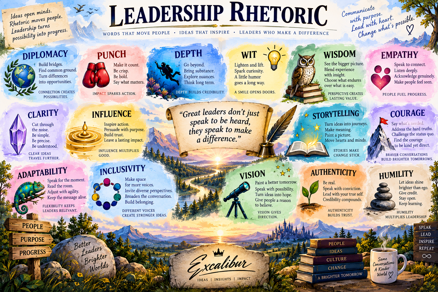 Leadership Rhetoric: words that move people, ideas that inspire, leaders who make a difference