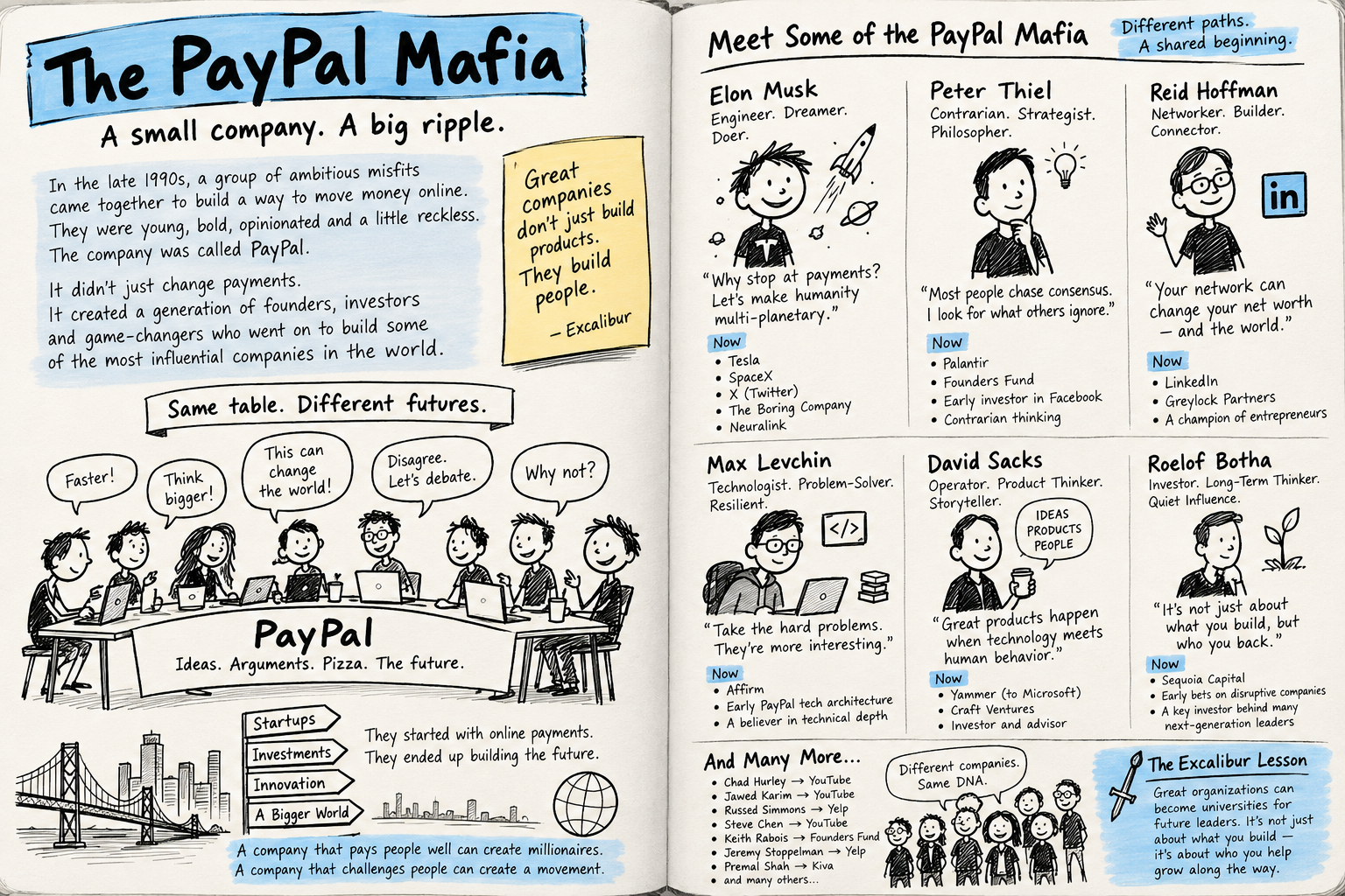 The PayPal Mafia — a sketch of the founders, investors and game-changers who built the future